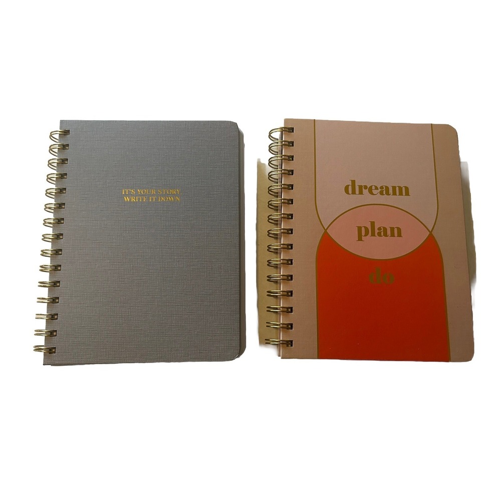 Caliber Hard Cover Journals Lot Of 2 200 Lined Pages 8"x6" Wire Bound New